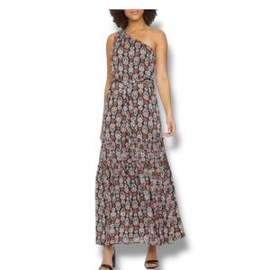 Ryegrass Floral One-Shoulder Maxi Dress Size 6
